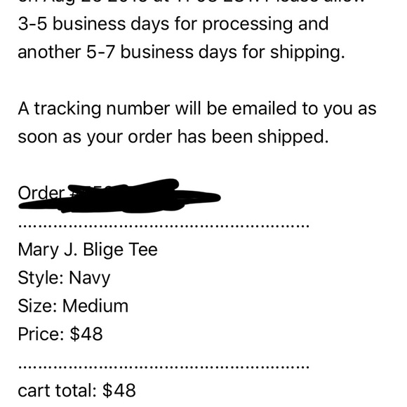 Supreme Mary j. Blige tee/ Color navy - Picture 2 of 2